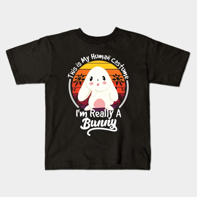 this is my human costume i'm really a bunny Kids T-Shirt by youki